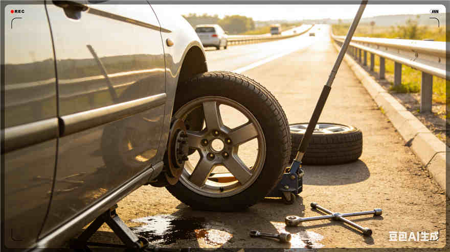 石嘴山高速公路扎胎-汽车流动补胎